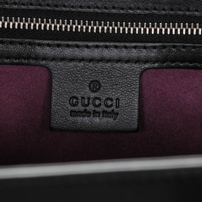 Gucci Regent Calfskin Bamboo Large Lady Lock Top Handle Bag Black 6 of 8