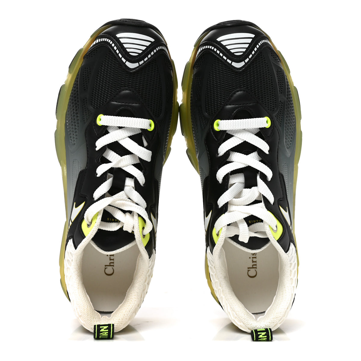 Christian Dior Matte Technical Fabric Mesh Dior Vibe Sneakers 37.5 White Yellow 6 of 10