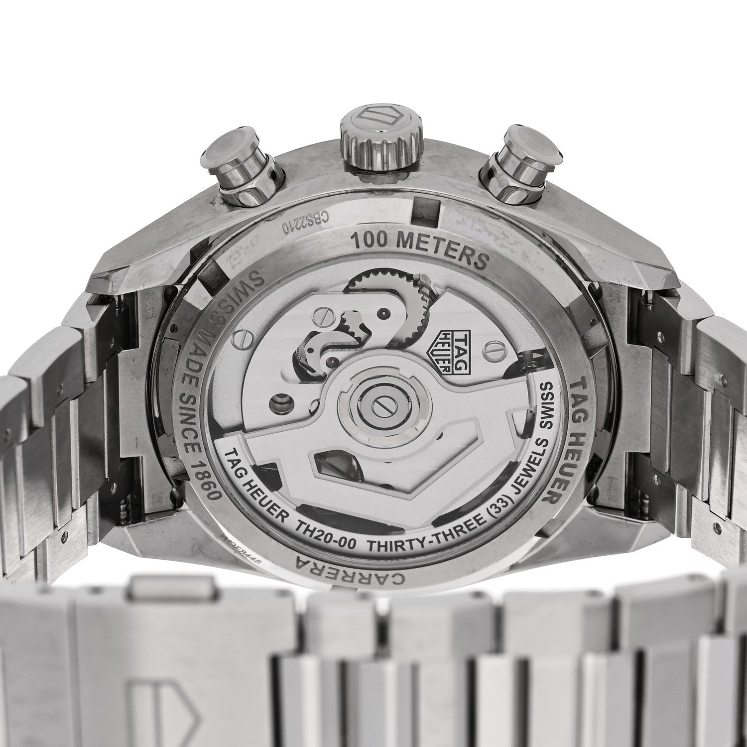 Tag Heuer Stainless Steel 39mm Carrera Glass Box Chronograph Automatic Watch Black 4 of 7