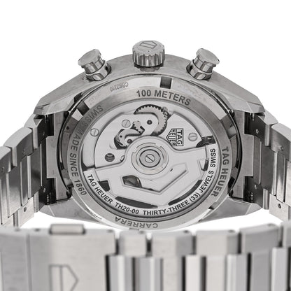 Tag Heuer Stainless Steel 39mm Carrera Glass Box Chronograph Automatic Watch Black 4 of 7