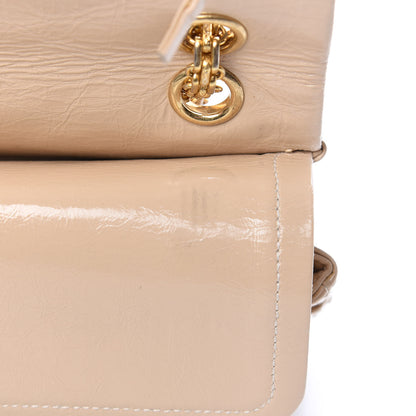 Chanel Patent Distressed Calfskin Quilted 2.55 Reissue 225 Flap Beige 11 of 13