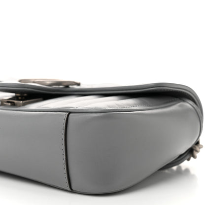 Gucci Calfskin Matelasse Aria Mini GG Marmont Shoulder Bag Deep Grey 10 of 10