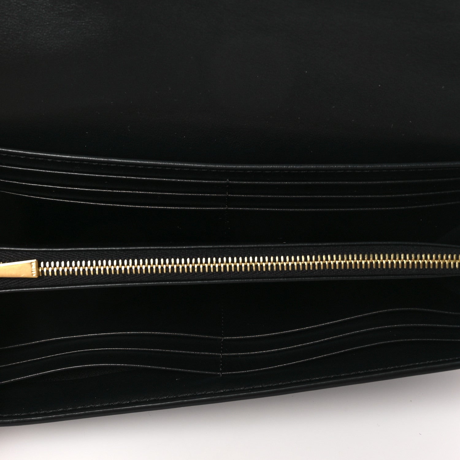 Celine Shiny Smooth Lambskin Long Triomphe Wallet Black 5 of 6