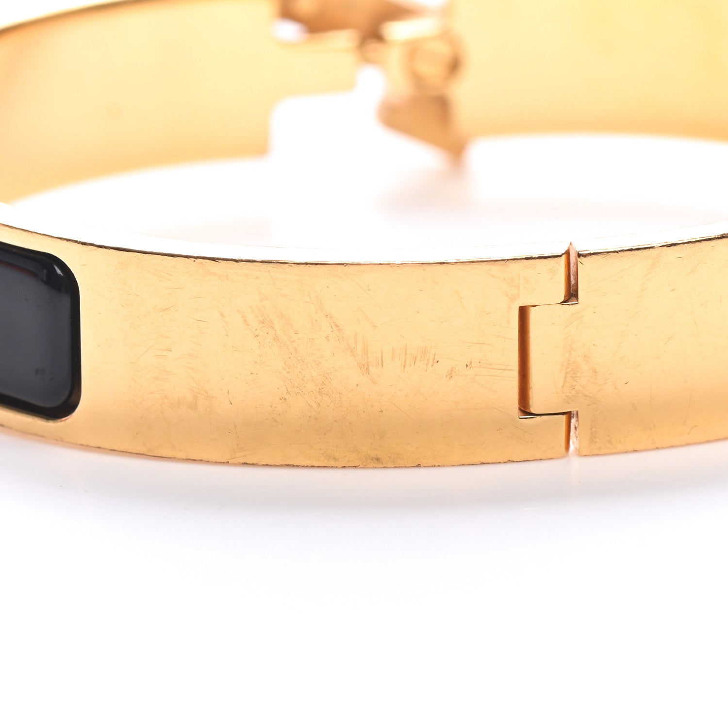 Hermes Enamel Narrow Clic Clac H Bracelet GM Black 7 of 8