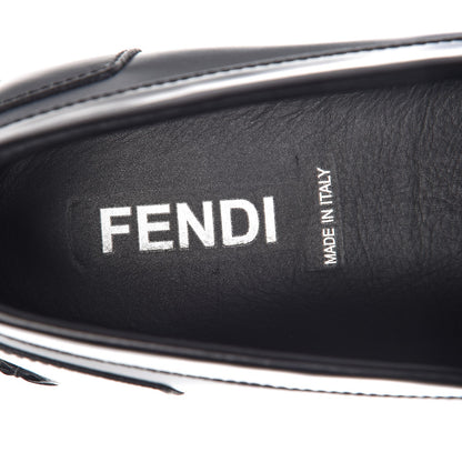 Fendi Vitello Spazzolato Moccasin Loafers 8 Black 8 of 12