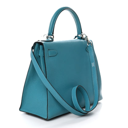 Hermes Chevre de Coromandel Kelly Mou 28 Turquoise 3 of 11