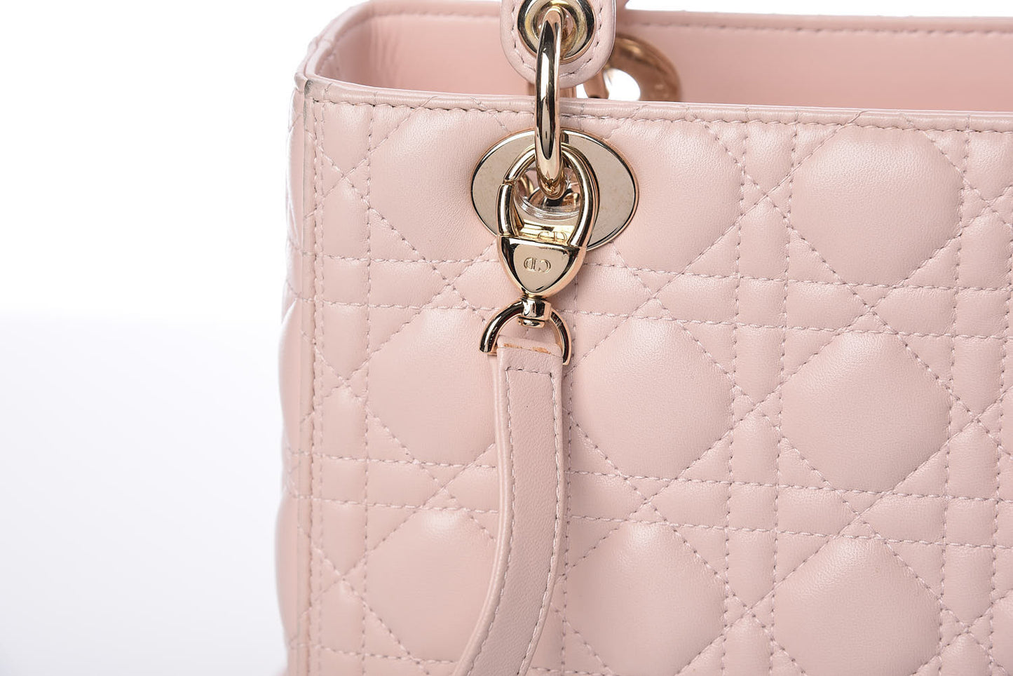Lambskin Cannage Medium Lady Dior Light Pink