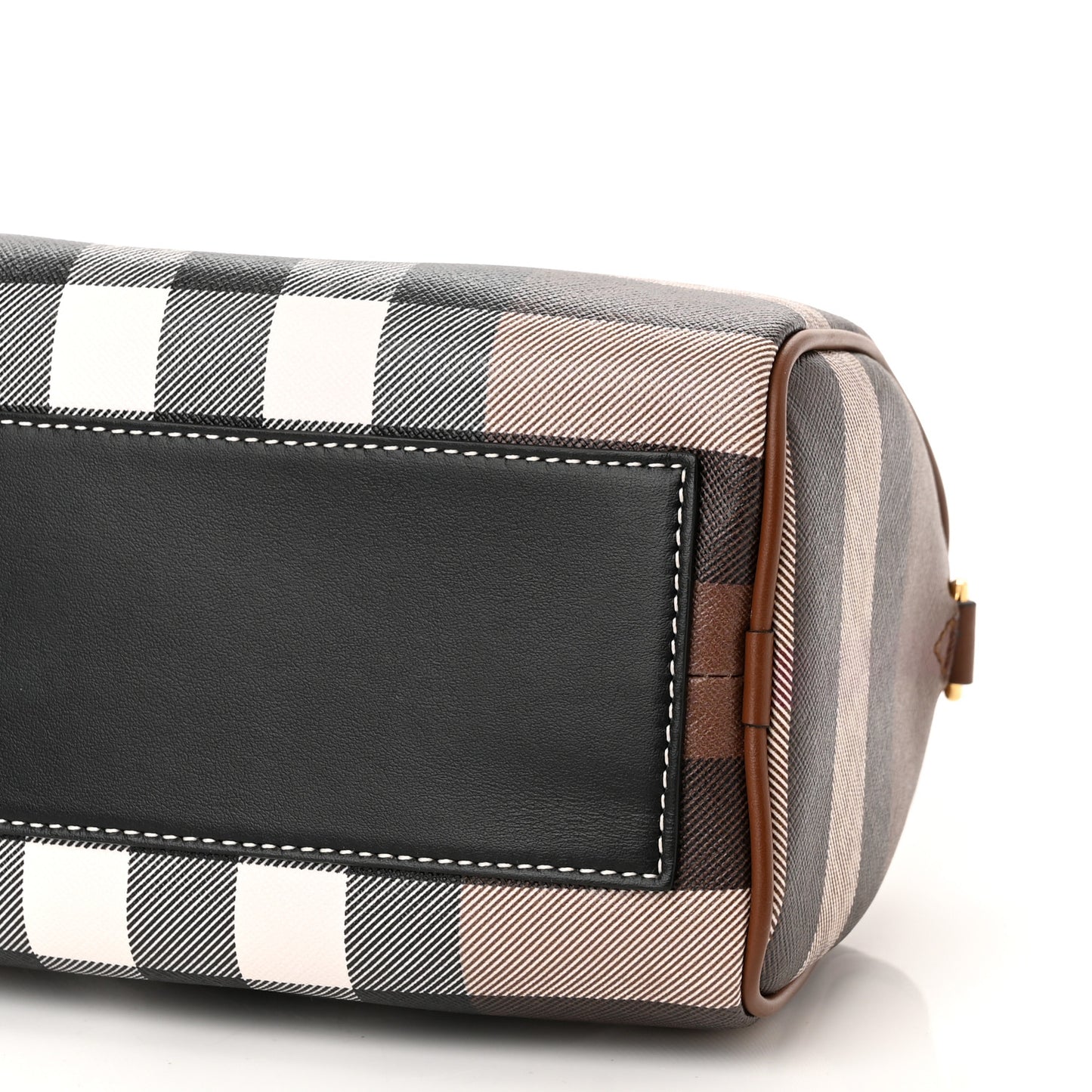 E-canvas Check Mini Bowling Bag Dark Birch Brown