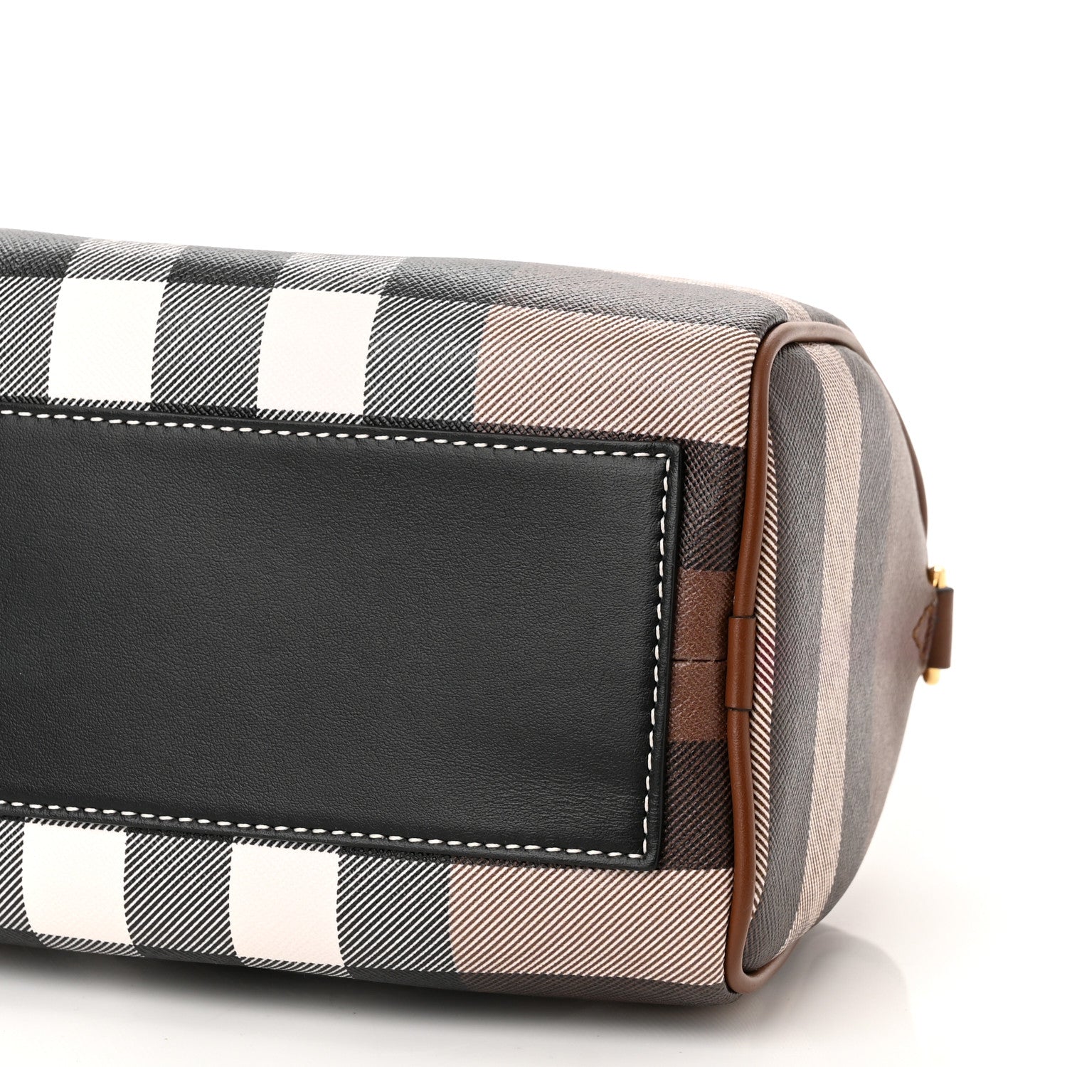 Burberry E-canvas Check Mini Bowling Bag Dark Birch Brown 9 of 9