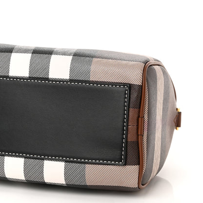 Burberry E-canvas Check Mini Bowling Bag Dark Birch Brown 9 of 9