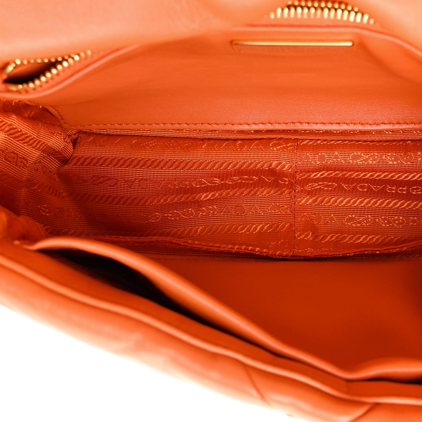 Nappa Triangle Quilted Medium Patchwork System Flap Bag Arancio