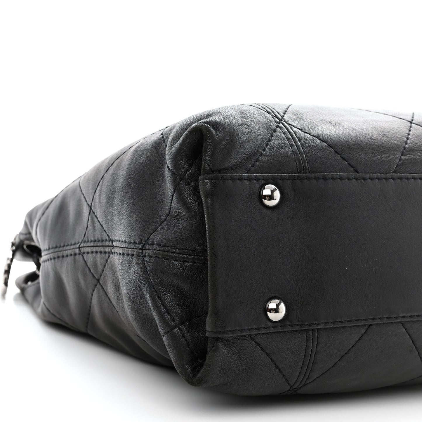 Lambskin Quilted Small Soft Touch Shoulder Bag Black