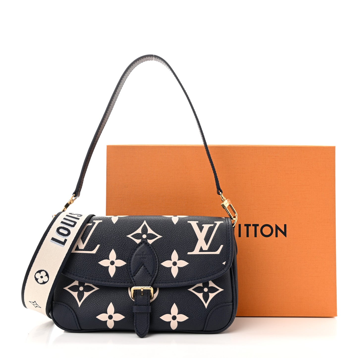 Empreinte Giant Monogram Diane Navy Creme