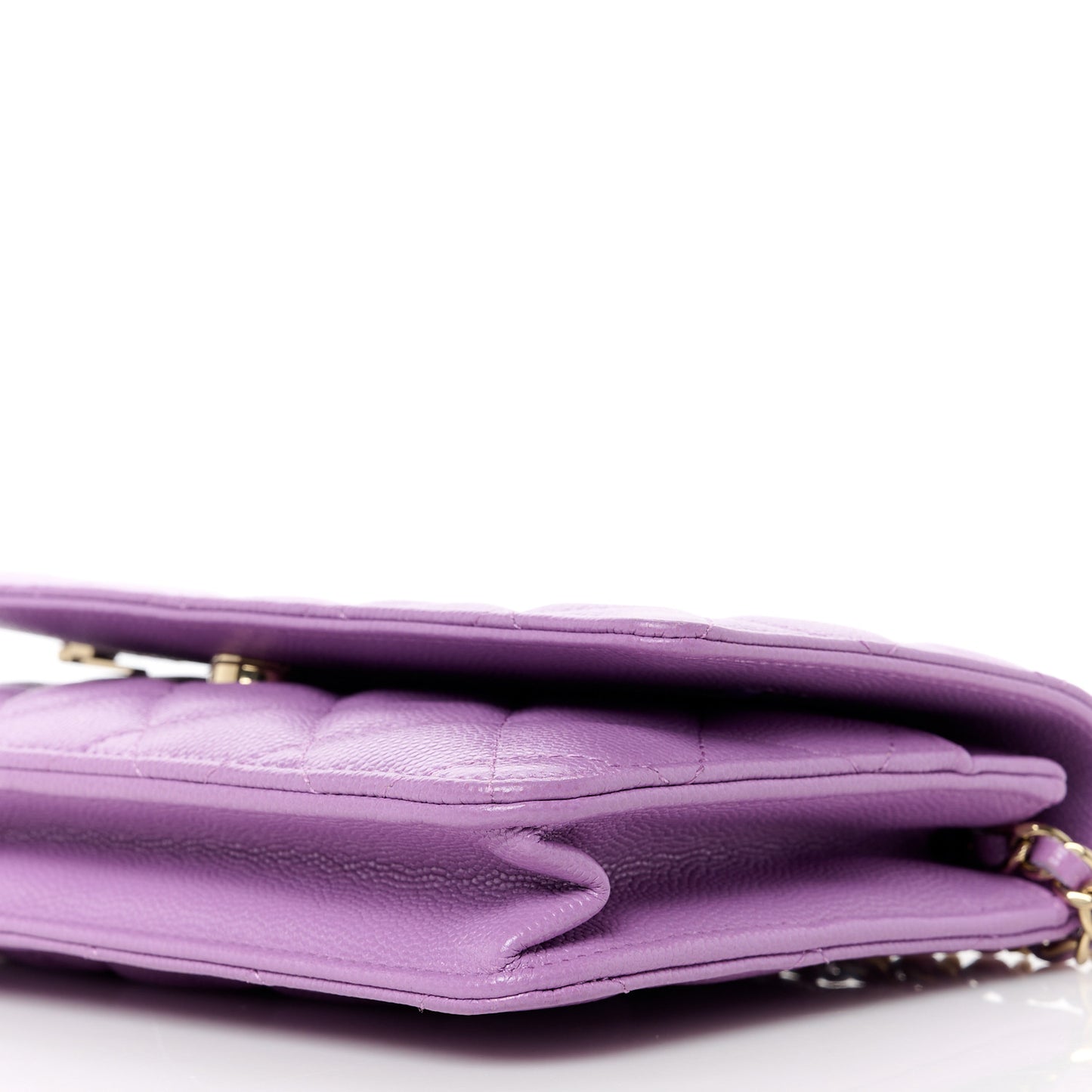 Caviar Quilted Wallet On Chain WOC Purple