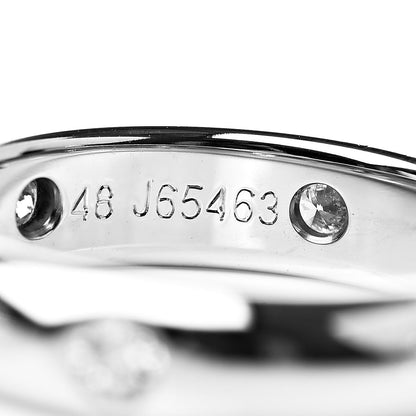 Cartier 18K White Gold 6 Diamond Stella Band Ring 48 4.5 5 of 5