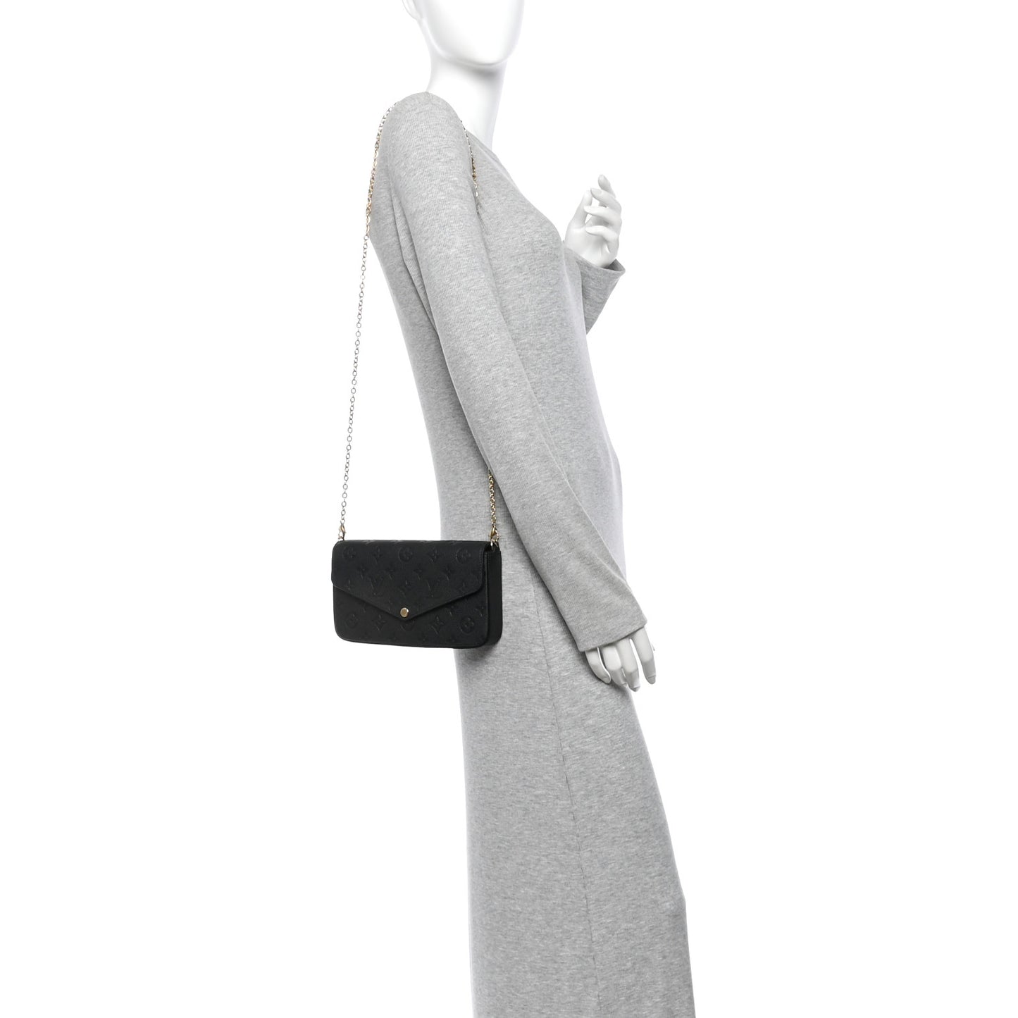 Empreinte Pochette Felicie Chain Wallet Black