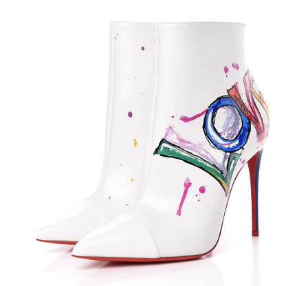 Christian Louboutin Calfskin In Love 100 Booties 36.5 White 3 of 9