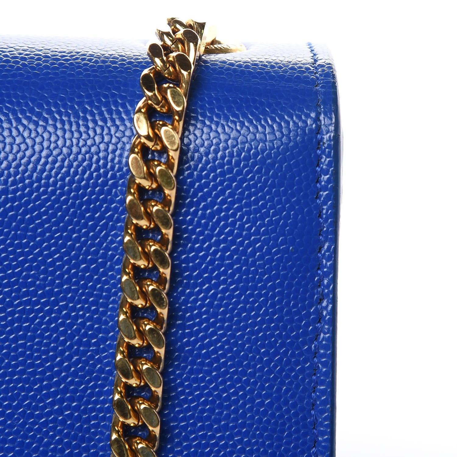 Saint Laurent Grain De Poudre Small Classic Monogram Kate Satchel Royal Blue 11 of 11