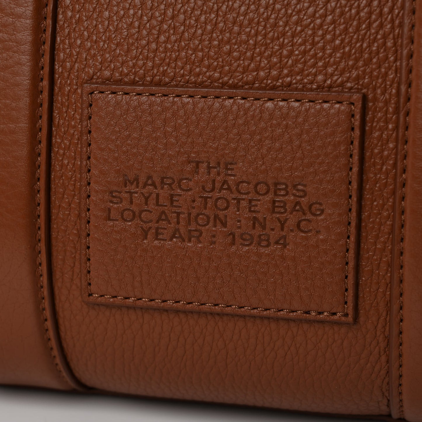 Grained Calfskin Small The Tote Bag Argan Oil