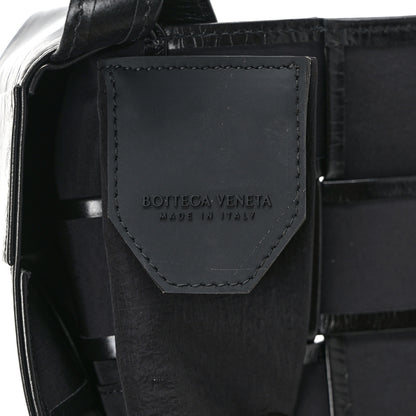 Bottega Veneta Paper Calfskin Maxi Intreccio Extra Mini Cassette Crossbody Bag Black 5 of 8