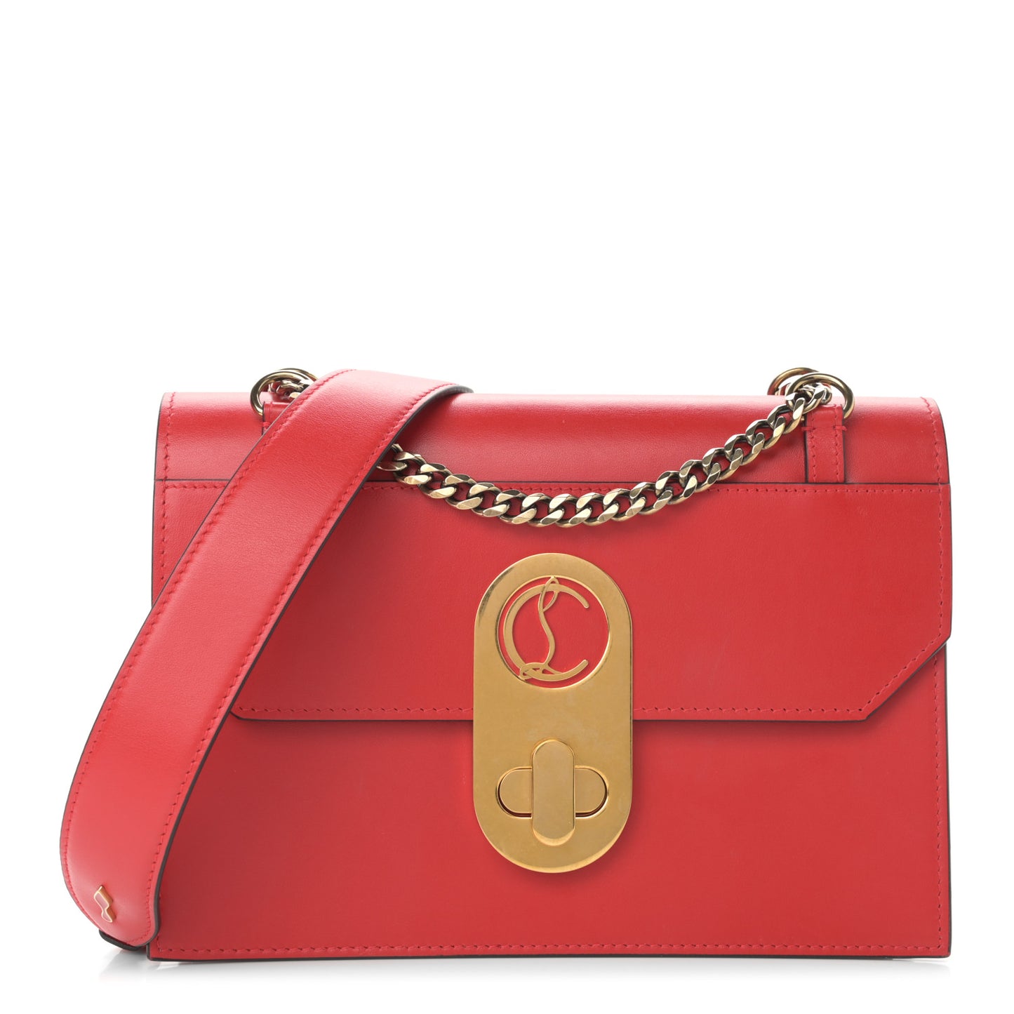 Calfskin Large Elisa Shoulder Bag Loubi