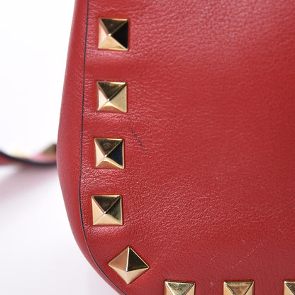 Valentino Garavani Vitello Mini Rockstud Flap Saddle Crossbody Bag Rosso Valentino 8 of 12