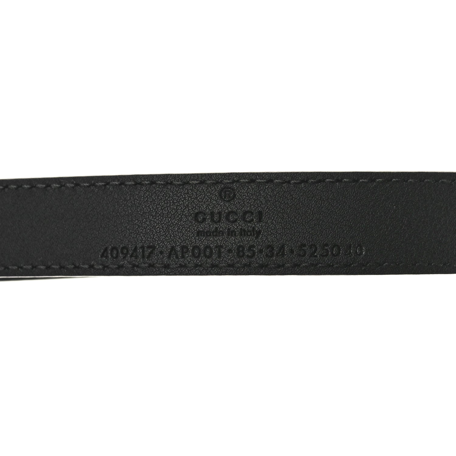 Gucci Calfskin Double G 20mm Belt 85 34 Black 3 of 4