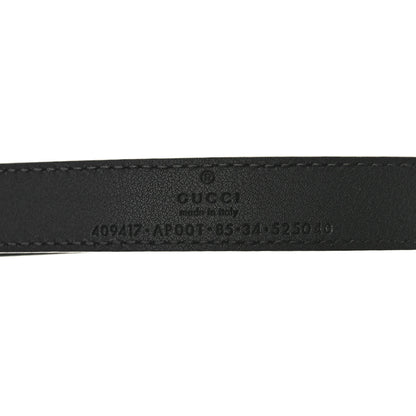 Gucci Calfskin Double G 20mm Belt 85 34 Black 3 of 4