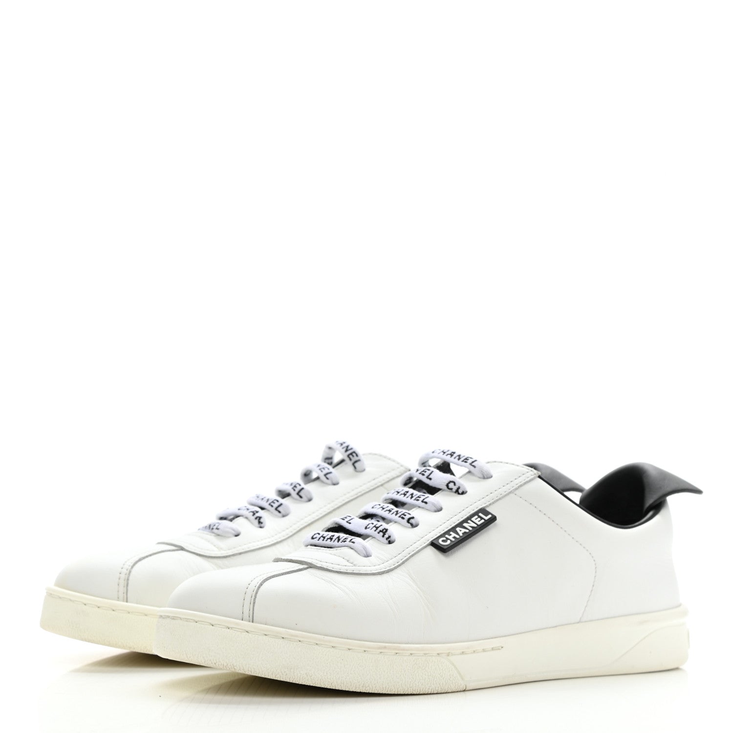 Chanel Calfskin CC Womens Sneakers 40 White 3 of 10