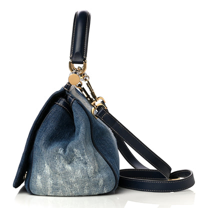 Dolce & Gabbana Distressed Denim Miss Sicily Satchel Blue Jeans 12 of 23