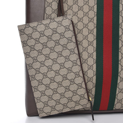 Gucci GG Supreme Monogram Web Large Ophidia Vertical Shopping Tote Brown 9 of 9