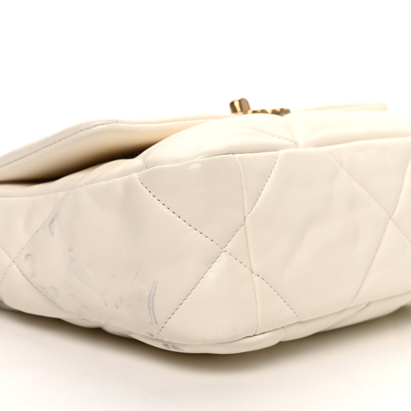 Lambskin Quilted Medium Chanel 19 Flap White