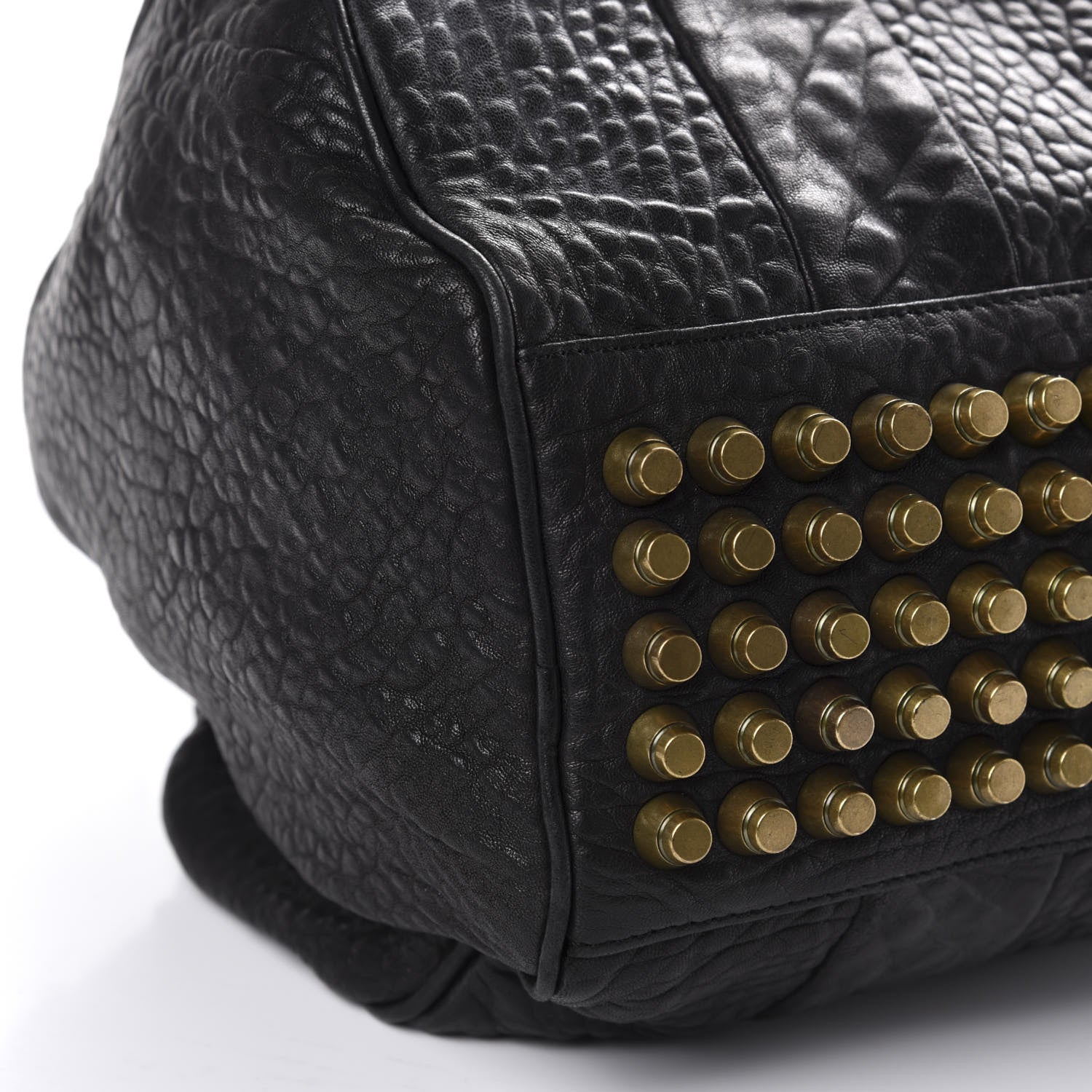 Alexander Wang Pebbled Lambskin Rocco Black Antique Brass Hardware 6 of 9