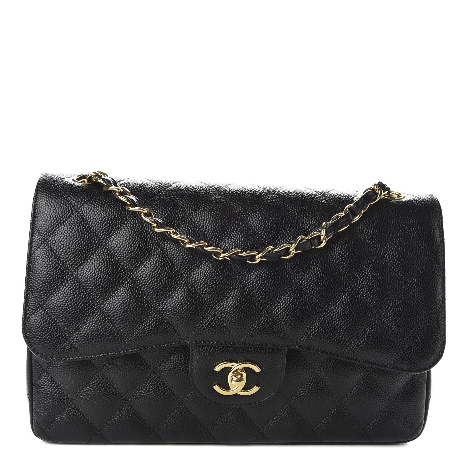 Chanel Caviar Quilted Jumbo Double Flap Black 1 of 11