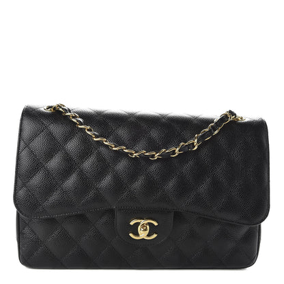 Chanel Caviar Quilted Jumbo Double Flap Black 1 of 11