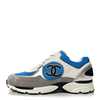 Chanel Mesh Suede Calfskin Womens CC Sneakers 41 1 of 8