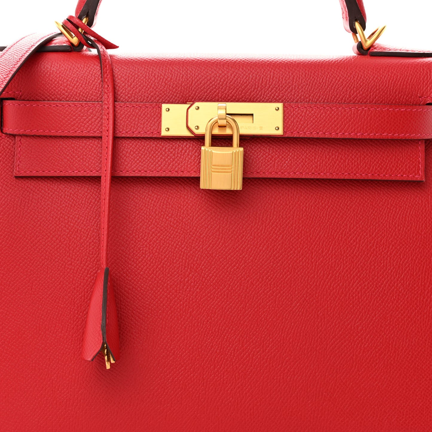 Epsom Horseshoe Kelly Sellier 28 Rouge Casaque Abricot