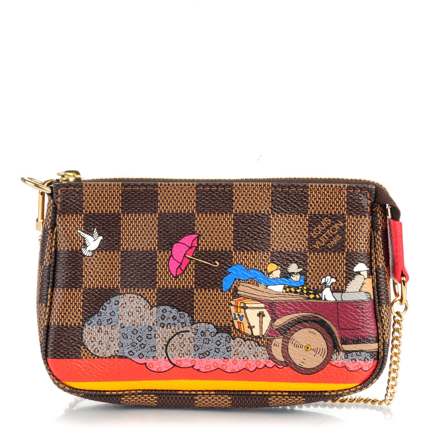 Louis Vuitton Damier Ebene 2015 Christmas Animation Mini Pochette Accessories 1 of 7