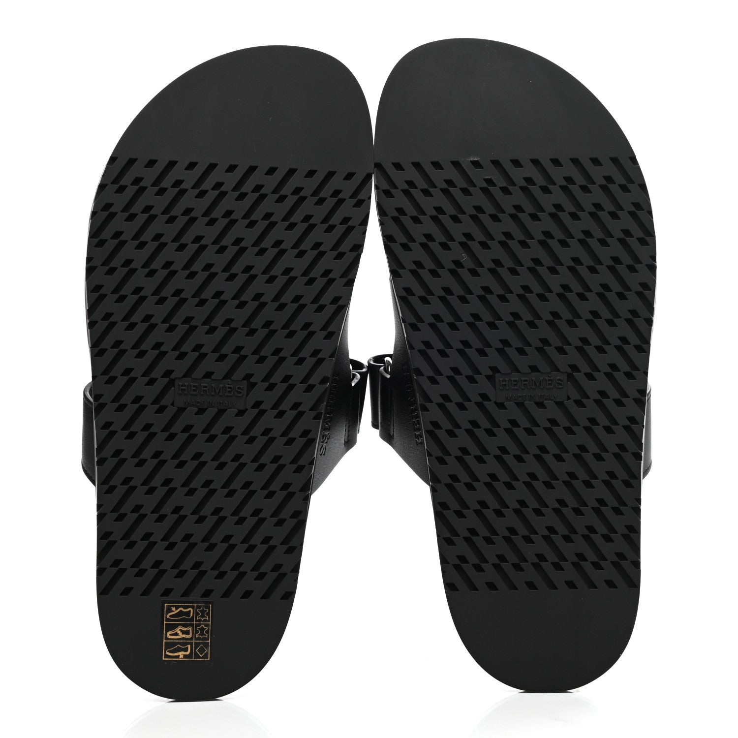 Hermes Calfskin Womens Chypre Sandals 38 Black 5 of 9