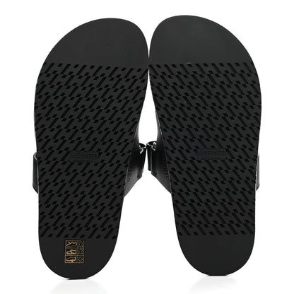 Hermes Calfskin Womens Chypre Sandals 38 Black 5 of 9