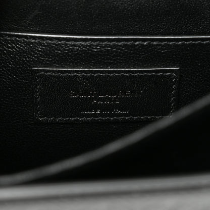 Saint Laurent Patent Embossed Small Le Monogramme Satchel Black 6 of 9