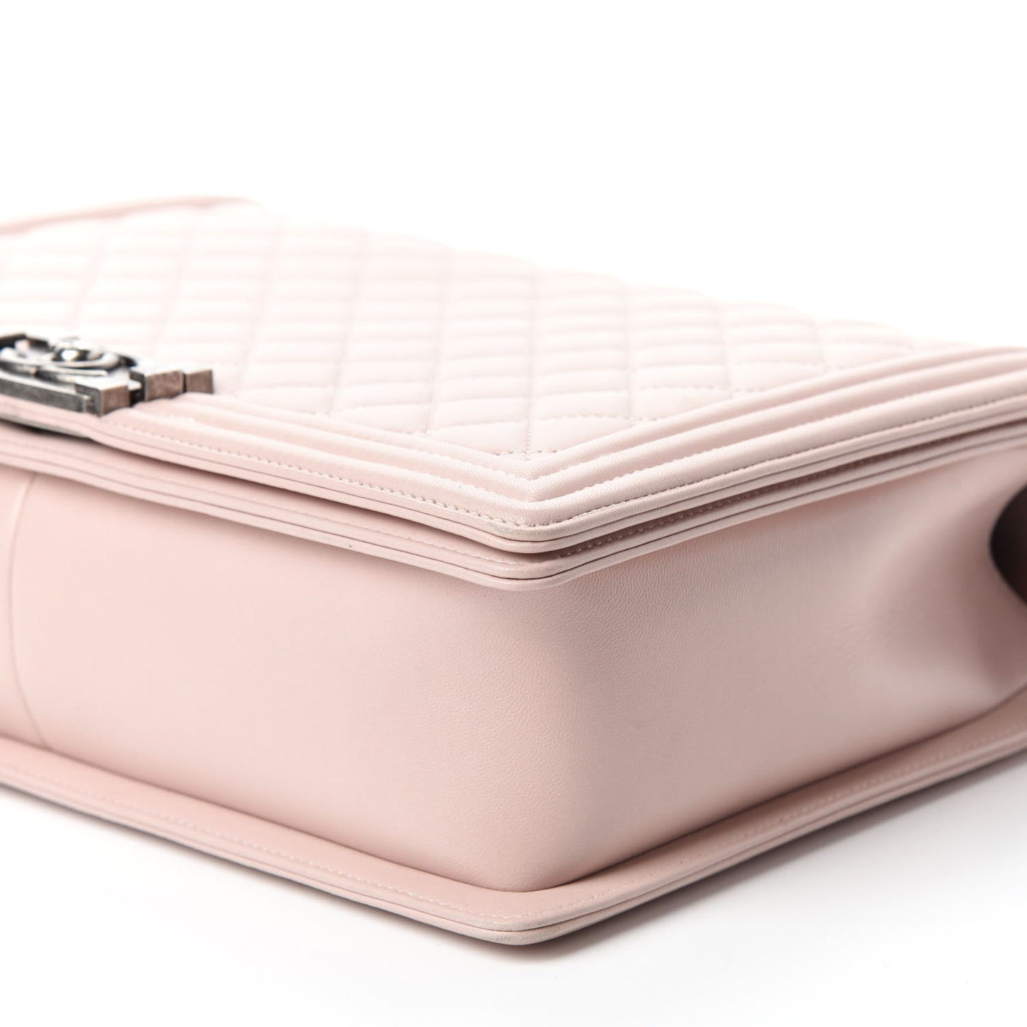 Lambskin Quilted Large Boy Flap Pink