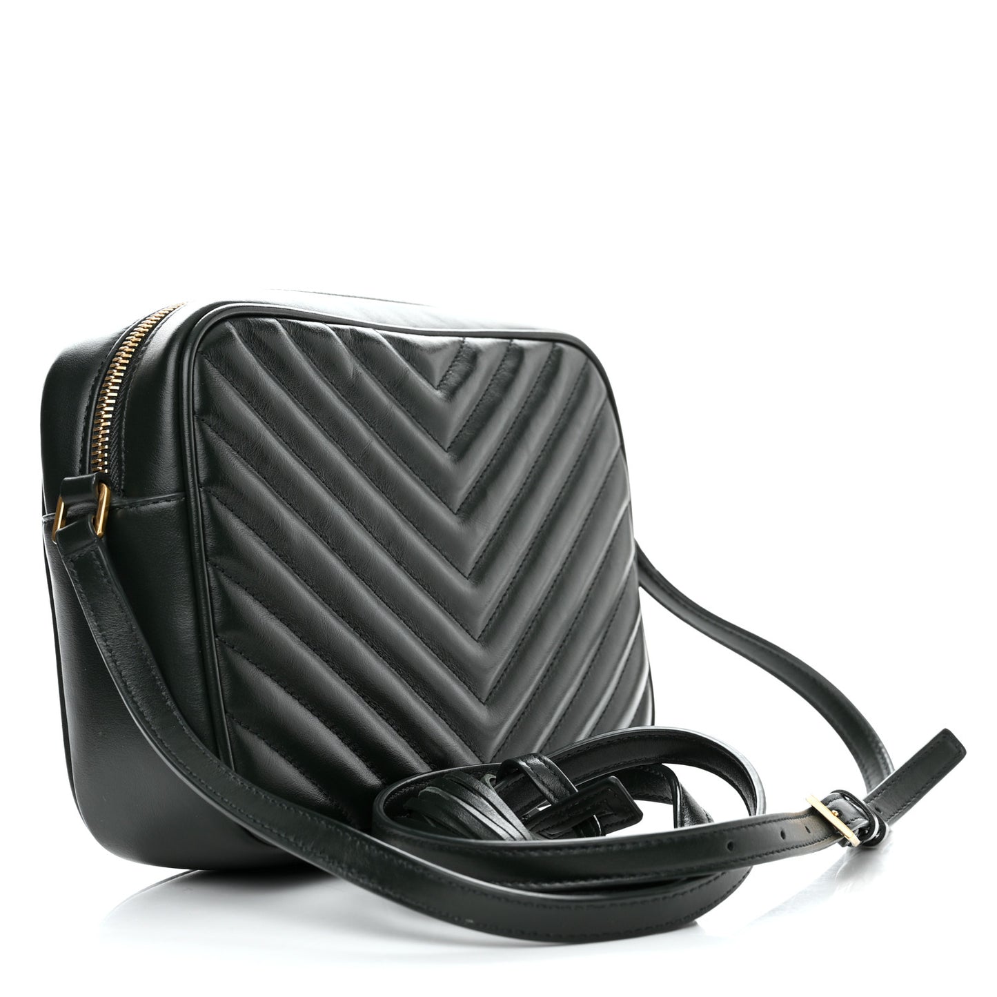 Calfskin Matelasse Monogram Lou Camera Bag Military Green