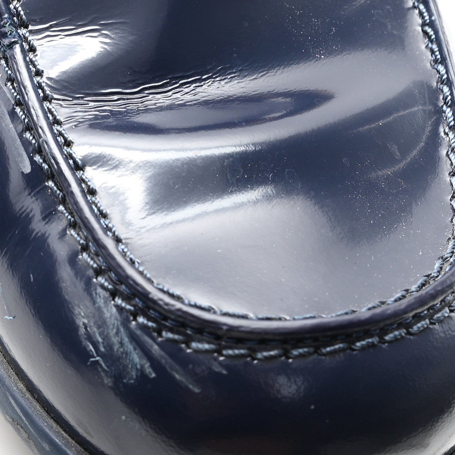 Bottega Veneta Glossy Calfskin Monsieur Loafers 40.5 Navy Blue 9 of 9
