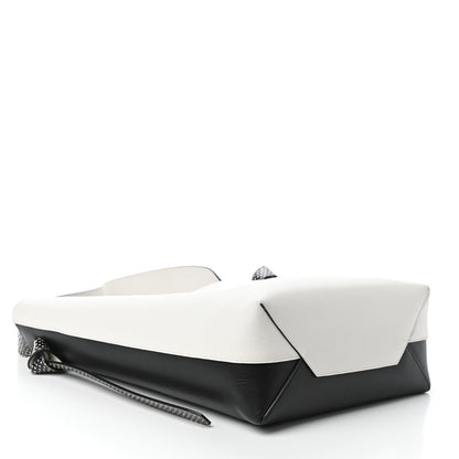 Celine Shiny Smooth Calfskin Small Twisted Cabas White Black 4 of 10