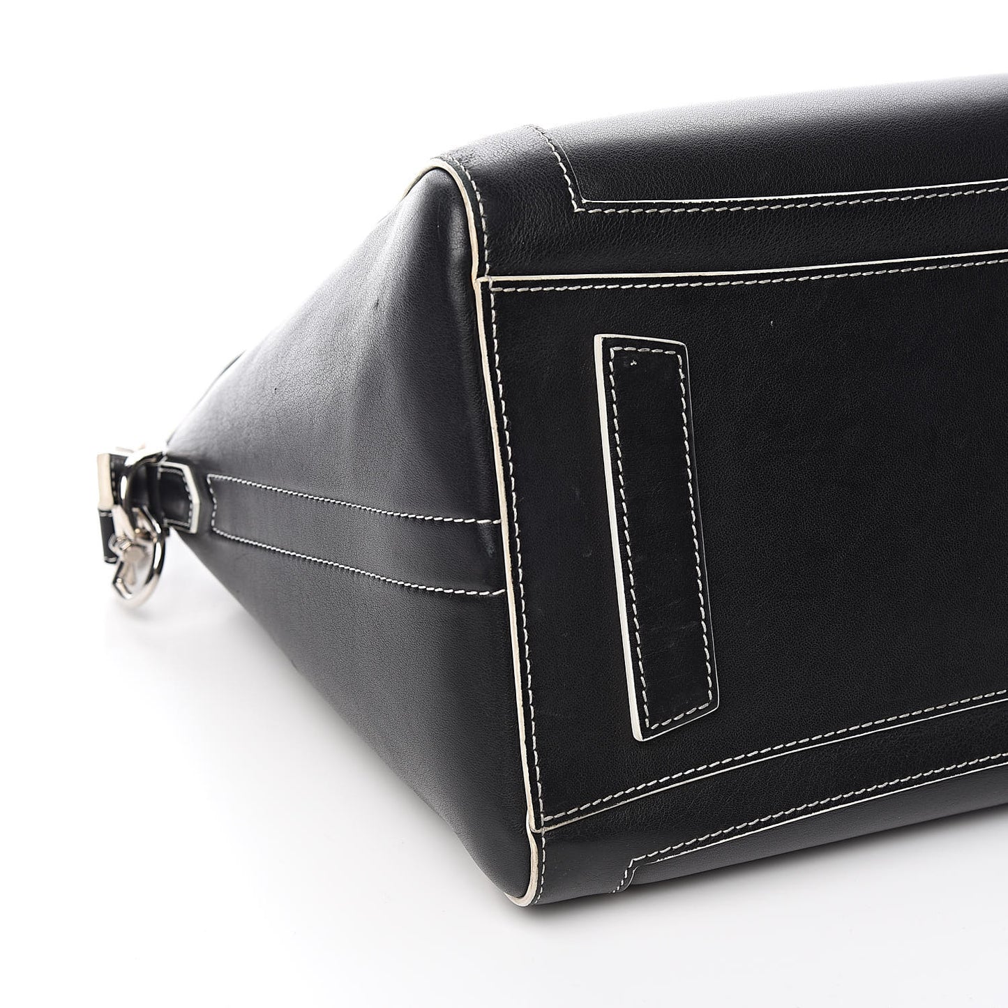 Calfskin Contrast Stitched Medium Antigona Black