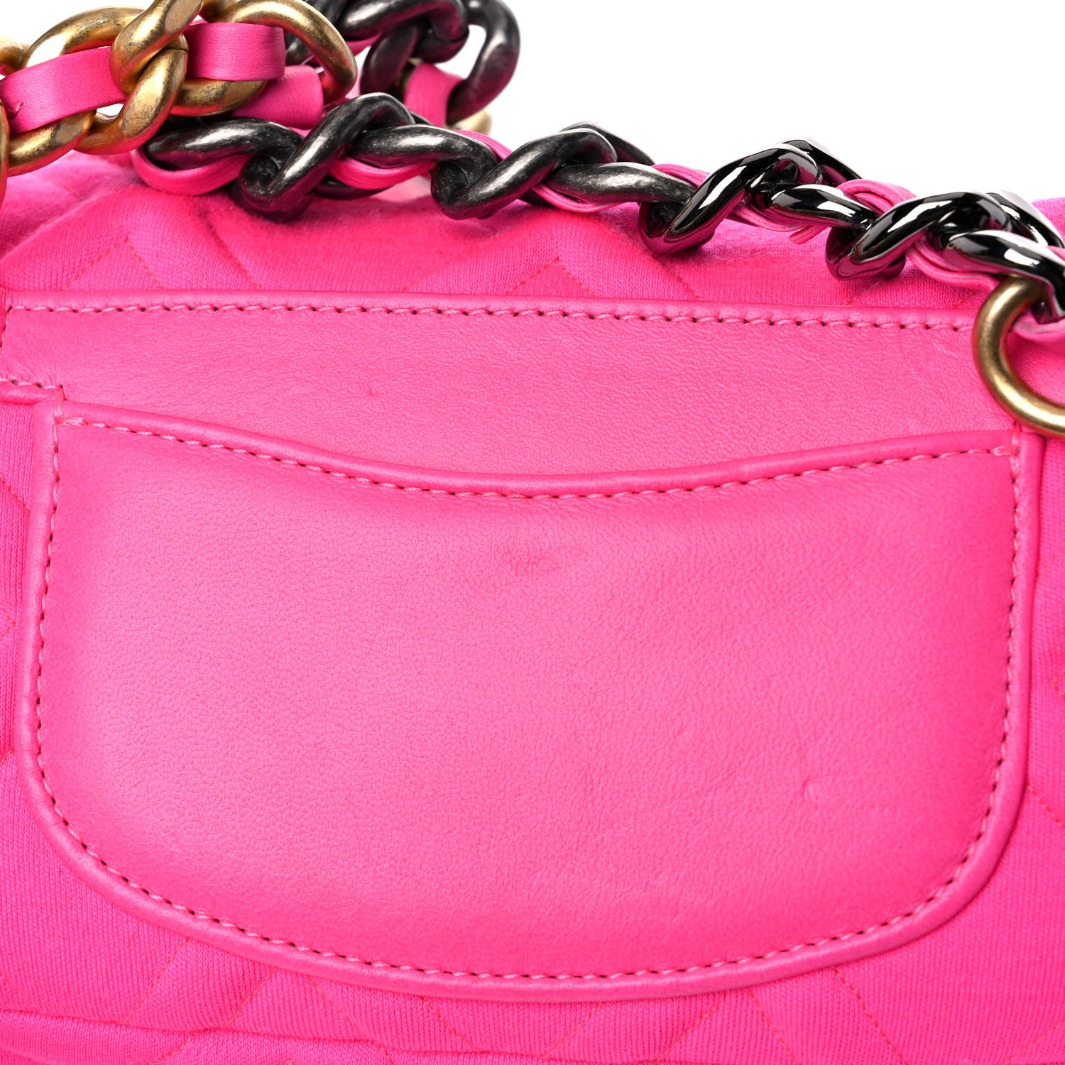 Chanel Jersey Quilted Chanel 19 Waist Bag Pink 10 of 10