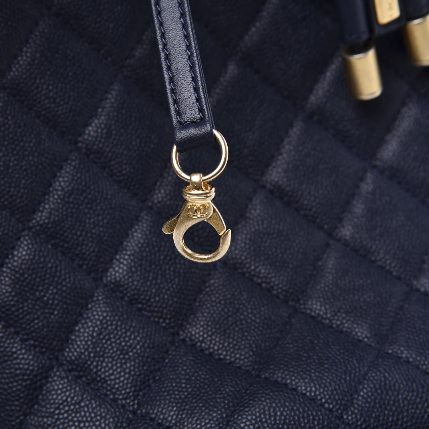 Chanel Caviar Quilted Filigree Backpack Navy 7 of 10