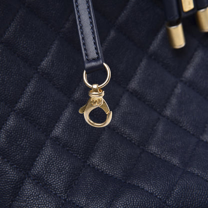 Chanel Caviar Quilted Filigree Backpack Navy 7 of 10