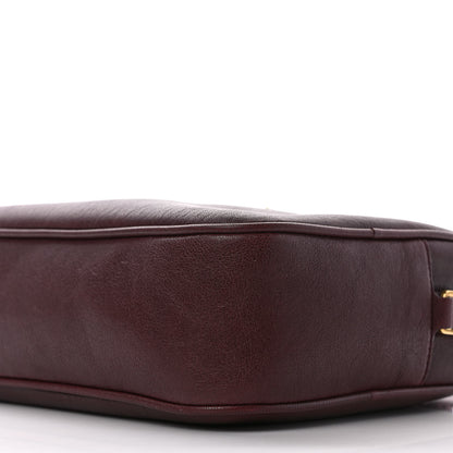 Saint Laurent Lambskin Monogram Lou Camera Bag Burgundy 9 of 10